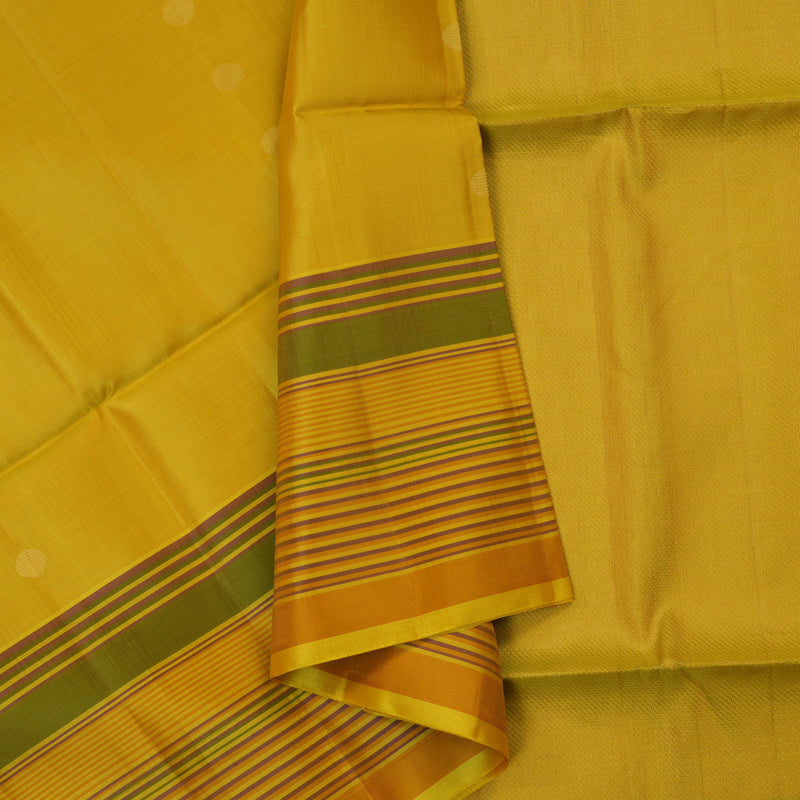 Hayagrivas Yellow Handloom Soft Silk Saree KBE2153A1-14