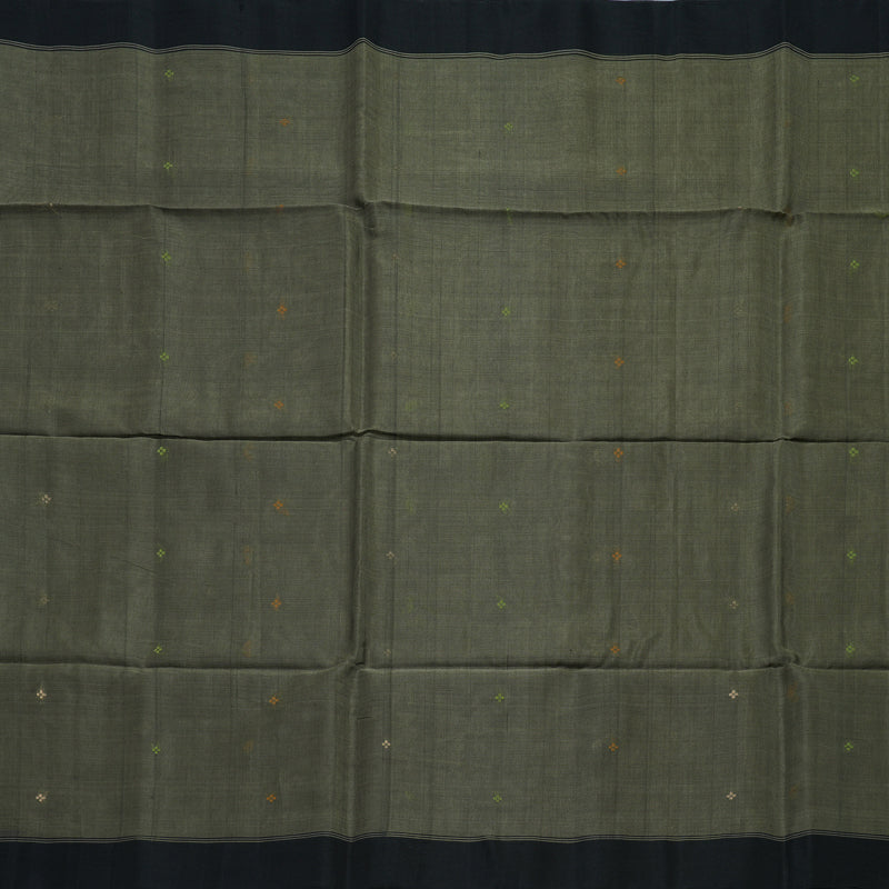 Hayagrivas Elephant Grey Kora Silk Cotton Saree KBE2153A3-33