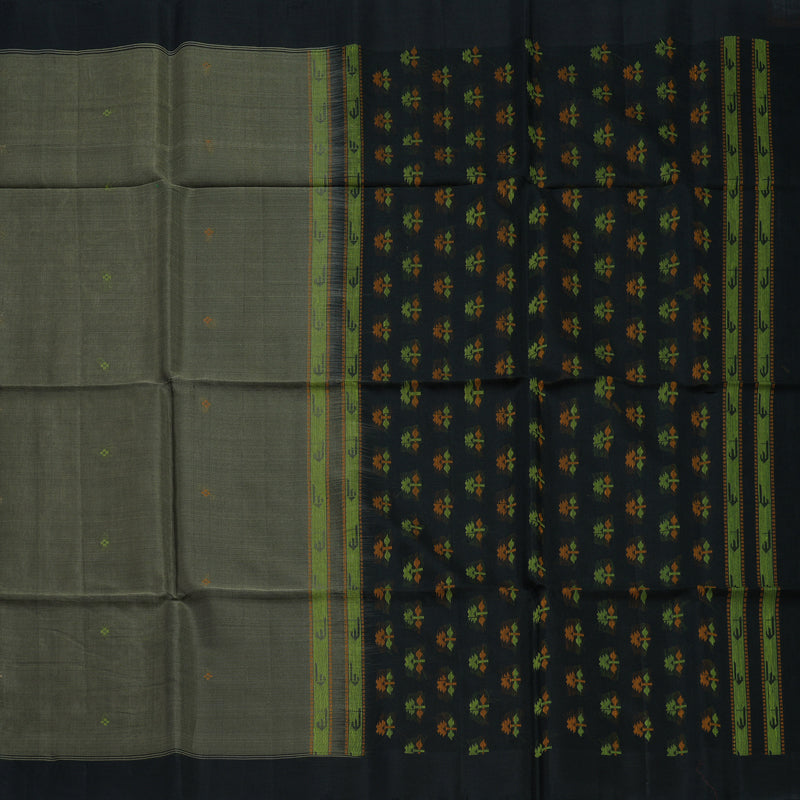 Hayagrivas Elephant Grey Kora Silk Cotton Saree KBE2153A3-33