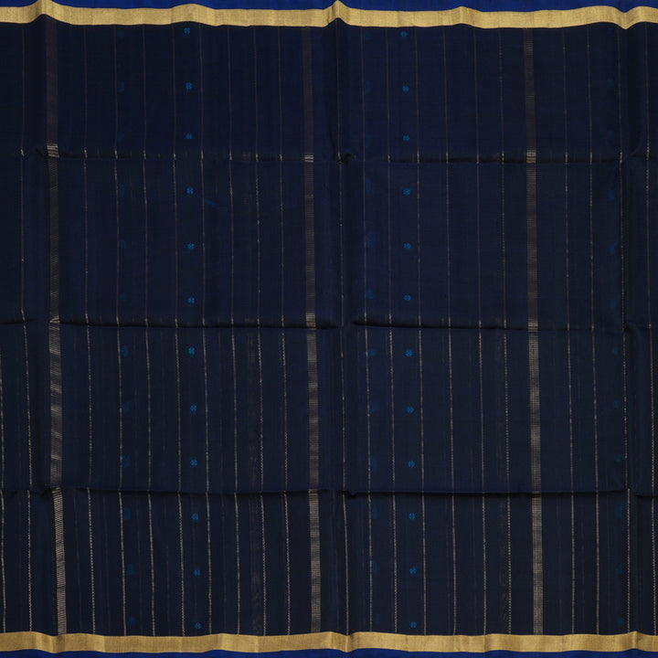 Hayagrivas Black Kora Silk Cotton Saree KBE2153A3-5
