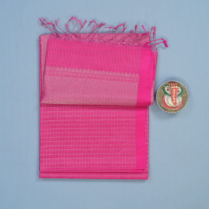 Hayagrivas Rani Pink Kora Silk Cotton Saree KBE2153A6-2