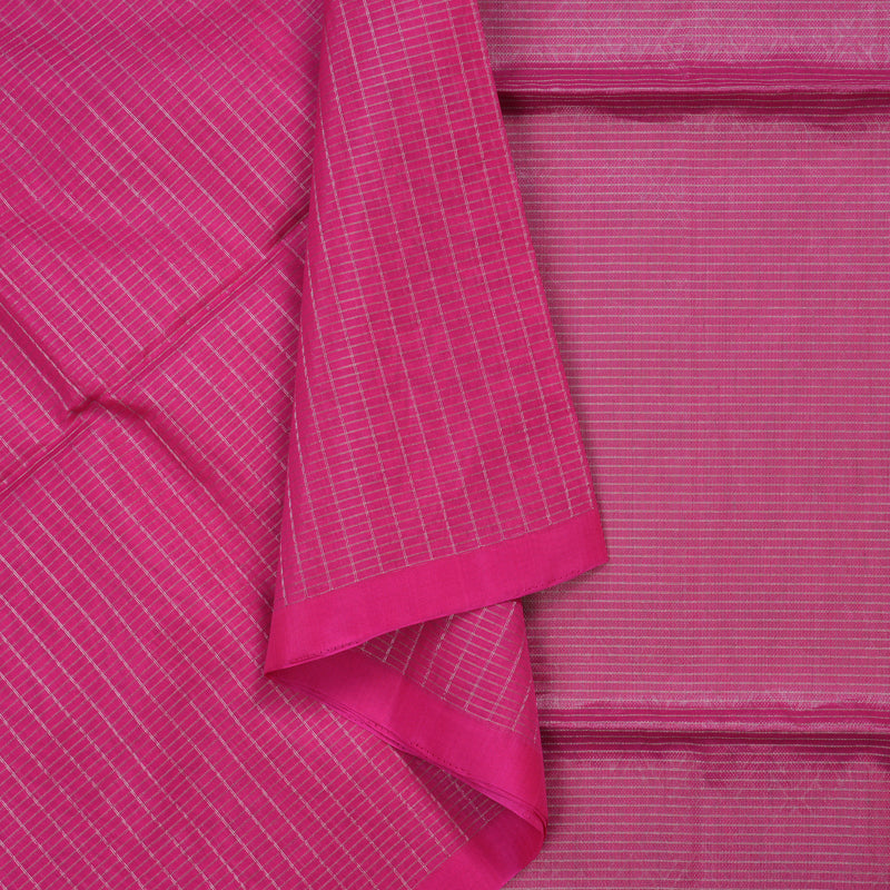 Hayagrivas Rani Pink Kora Silk Cotton Saree KBE2153A6-2