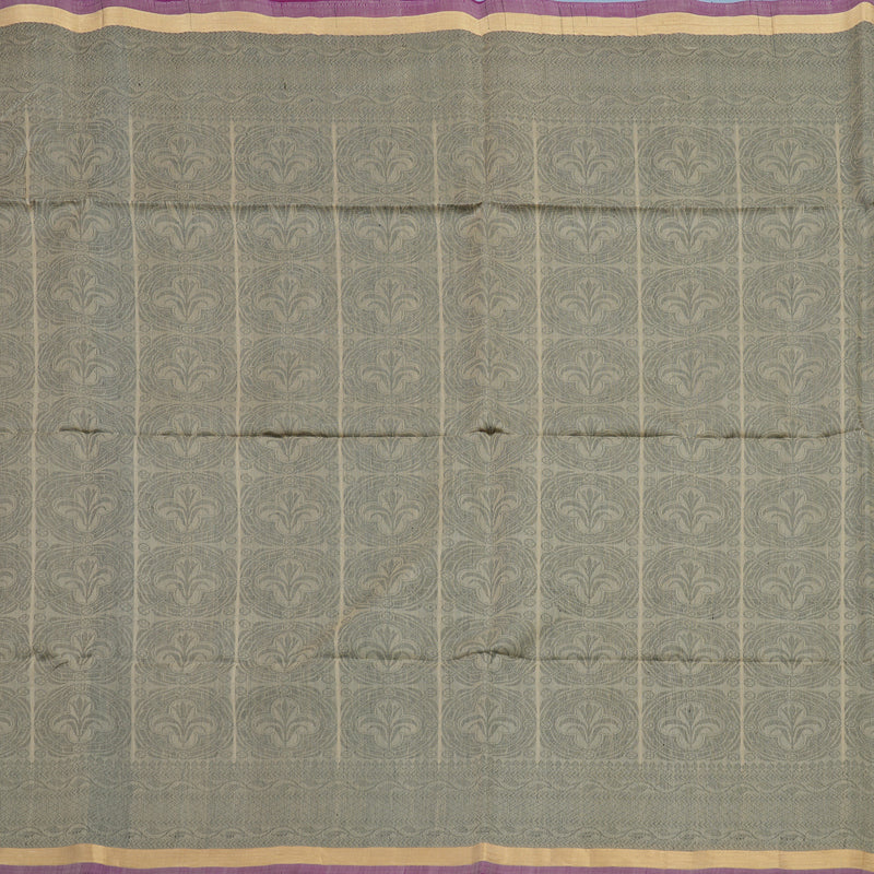 Hayagrivas Beige Kora Silk Cotton Saree KBE2153A8-3