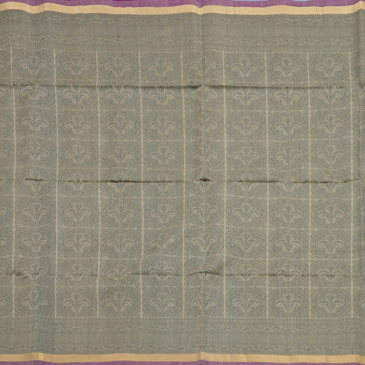 Hayagrivas Beige Kora Silk Cotton Saree KBE2153A8-3