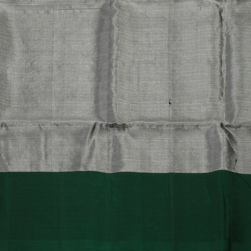 Hayagrivas Silver Grey Handloom Tissue Soft Silk Saree KBE2154A1-11
