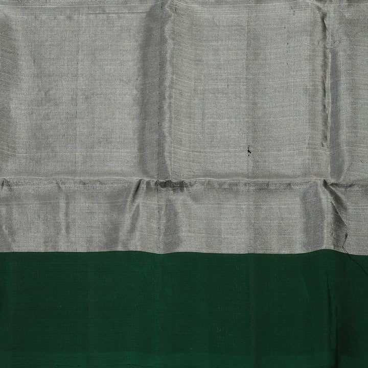 Hayagrivas Silver Grey Handloom Tissue Soft Silk Saree KBE2154A1-11