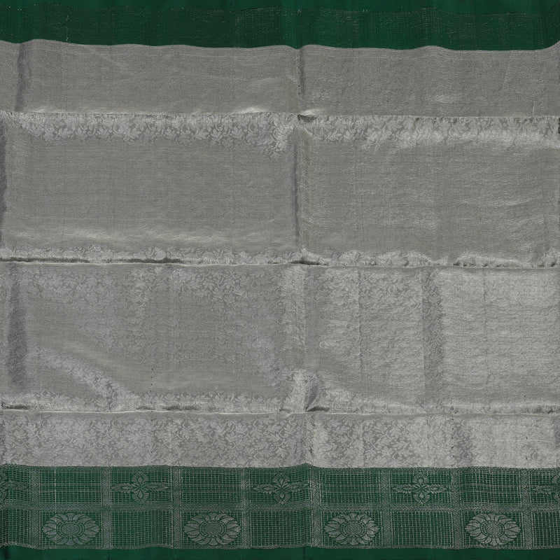 Hayagrivas Silver Grey Handloom Tissue Soft Silk Saree KBE2154A1-11