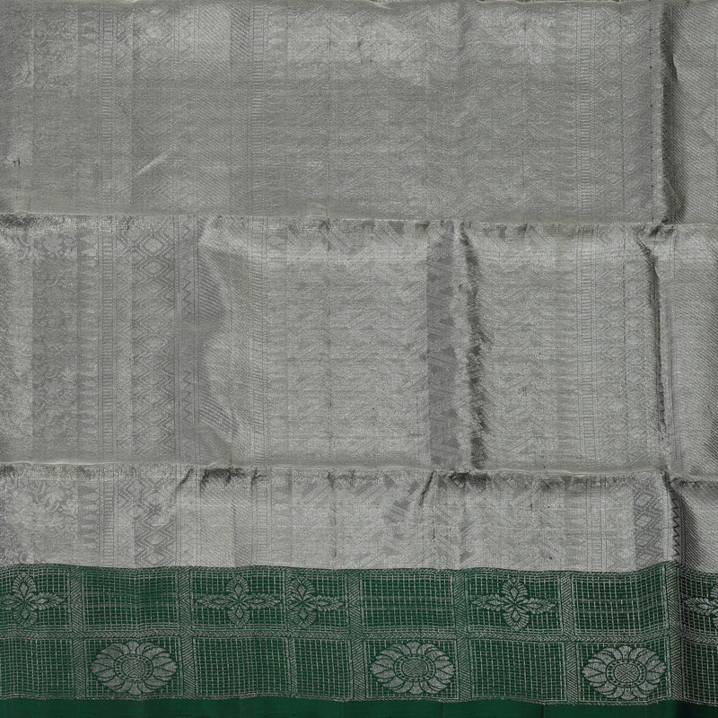 Hayagrivas Silver Grey Handloom Tissue Soft Silk Saree KBE2154A1-11