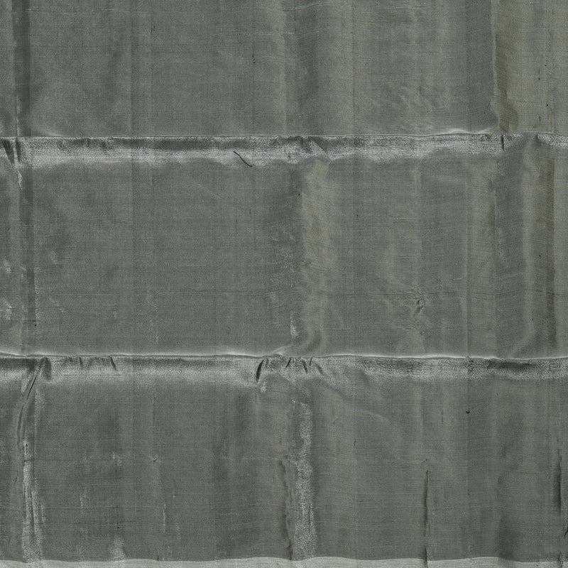 Hayagrivas Metallic Grey Pure Soft Silk Saree KBE2154A1-18