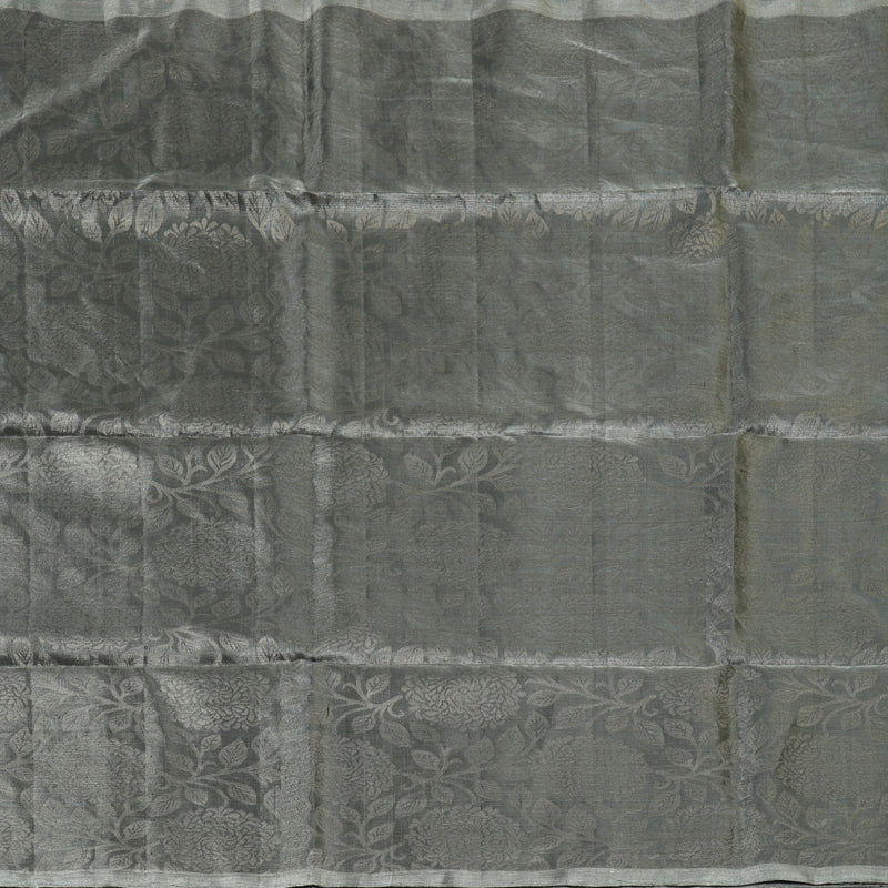 Hayagrivas Metallic Grey Pure Soft Silk Saree KBE2154A1-18