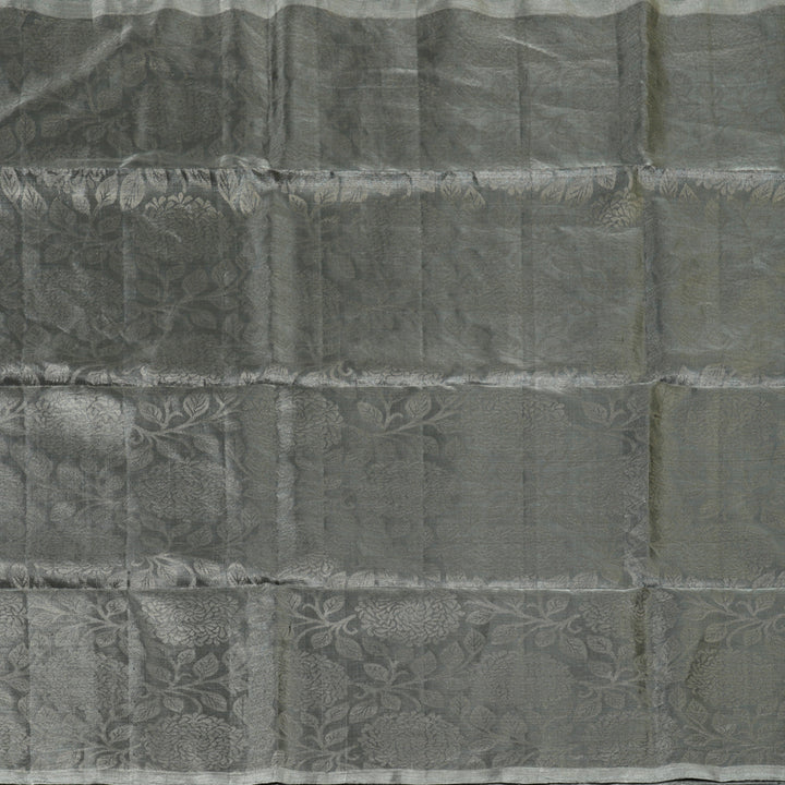 Hayagrivas Metallic Grey Pure Soft Silk Saree KBE2154A1-18