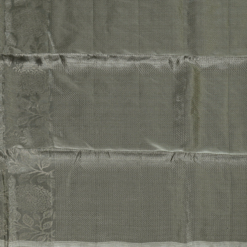 Hayagrivas Metallic Grey Pure Soft Silk Saree KBE2154A1-18