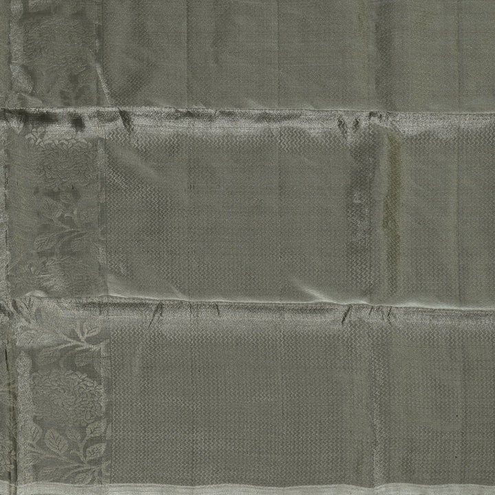 Hayagrivas Metallic Grey Pure Soft Silk Saree KBE2154A1-18