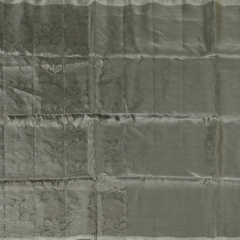 Hayagrivas Metallic Grey Pure Soft Silk Saree KBE2154A1-18