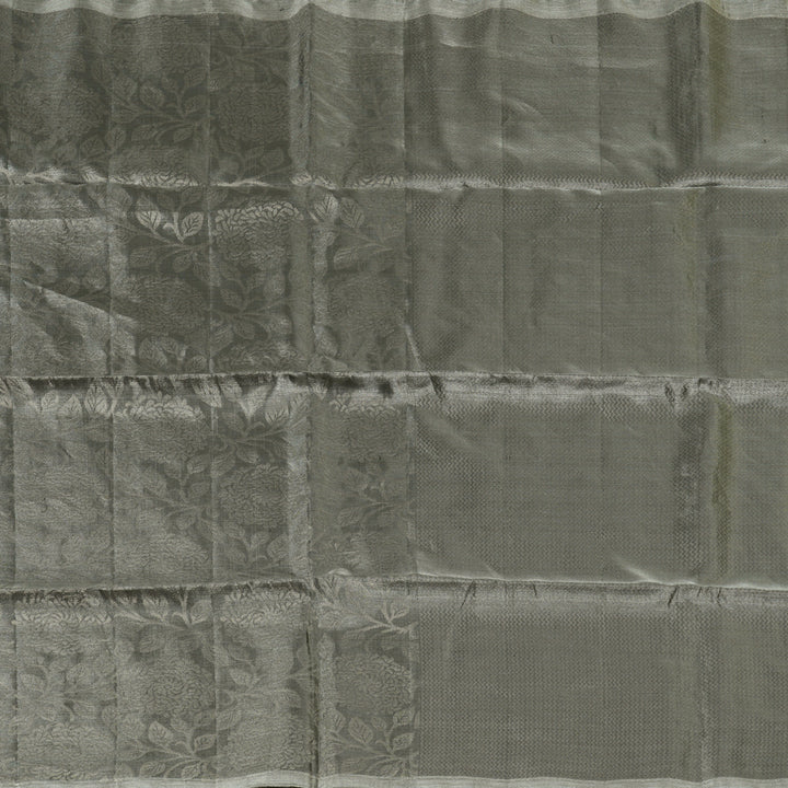 Hayagrivas Metallic Grey Pure Soft Silk Saree KBE2154A1-18