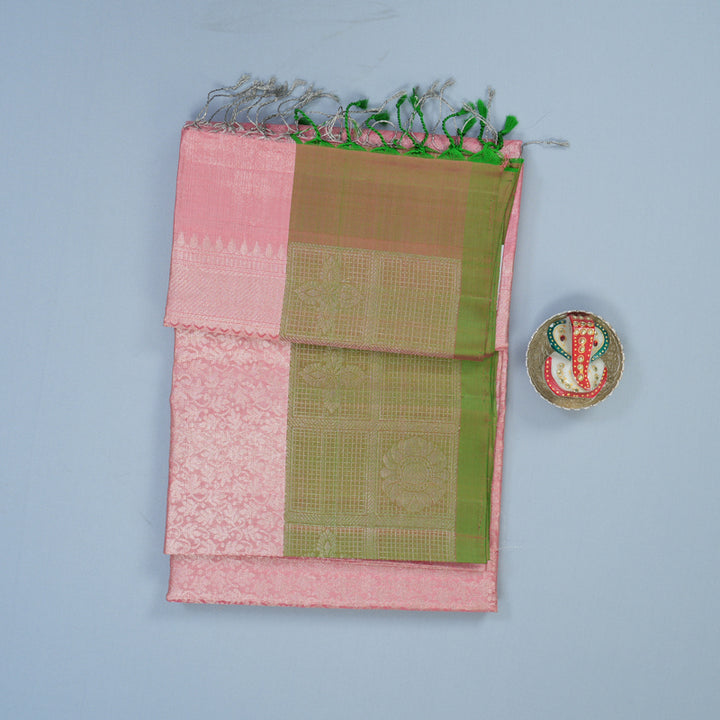 Hayagrivas Rose Pink Handloom Tissue Soft Silk Saree KBE2154A1-2