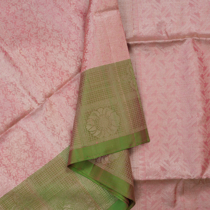 Hayagrivas Rose Pink Handloom Tissue Soft Silk Saree KBE2154A1-2