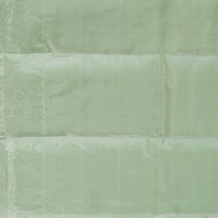 Hayagrivas Pista Green Pure Soft Silk Saree KBE2154A1-3