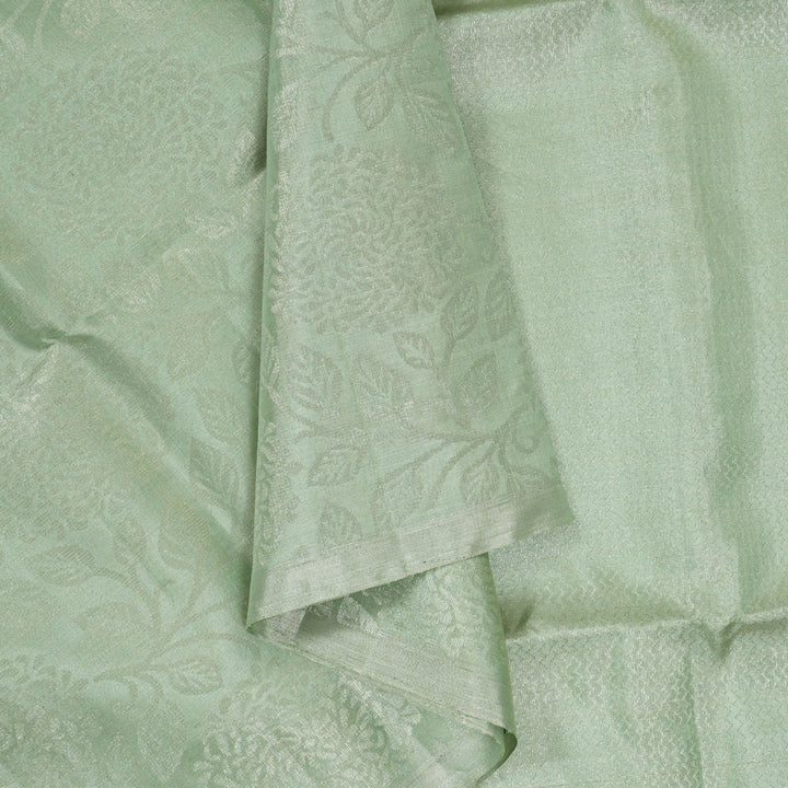 Hayagrivas Pista Green Pure Soft Silk Saree KBE2154A1-3