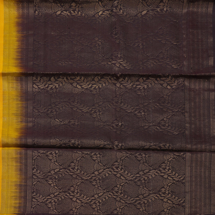 Hayagrivas Yellow Handloom Soft Silk Saree KBE2154A11-1