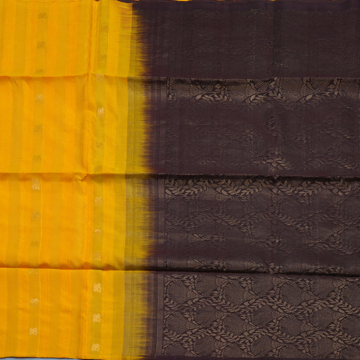Hayagrivas Yellow Handloom Soft Silk Saree KBE2154A11-1