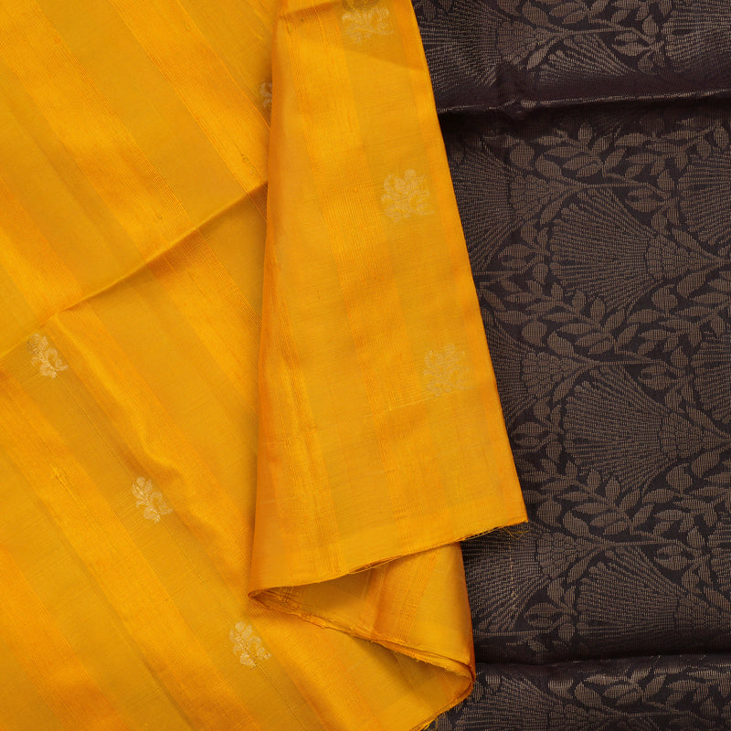 Hayagrivas Yellow Handloom Soft Silk Saree KBE2154A11-1