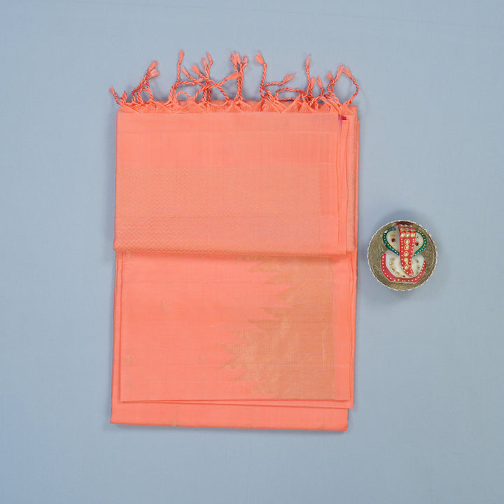 Hayagrivas Peach Handloom Soft Silk Saree KBE2154A2-13