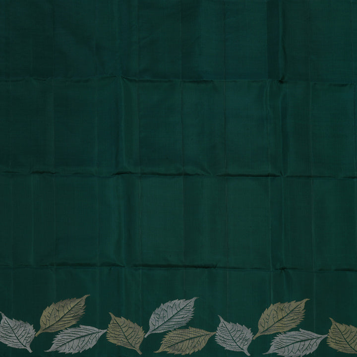 Hayagrivas Dark Green Handloom Soft Silk Saree KBE2154A2-7