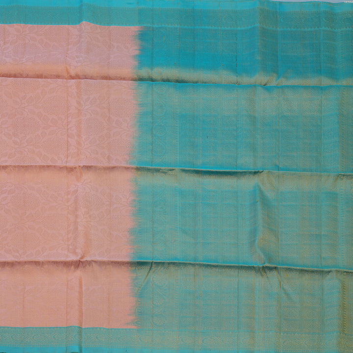 Hayagrivas Mild Peach Pink Handloom Soft Silk Saree KBE2154A3-12