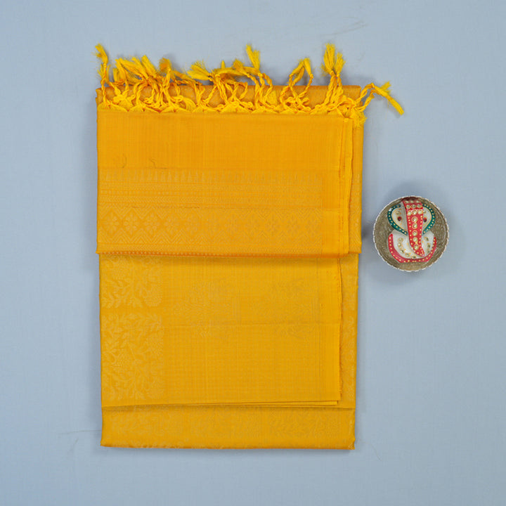 Hayagrivas Yellow Handloom Soft Silk Saree KBE2154A3-18