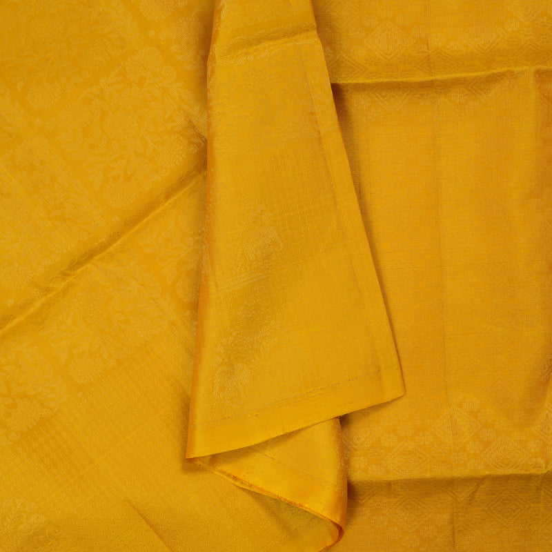 Hayagrivas Yellow Handloom Soft Silk Saree KBE2154A3-18