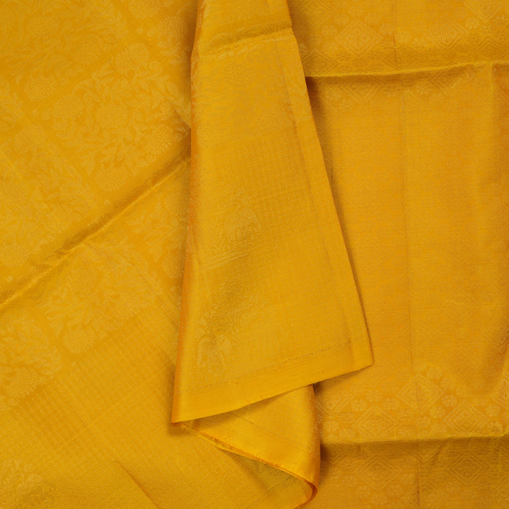 Hayagrivas Yellow Handloom Soft Silk Saree KBE2154A3-18