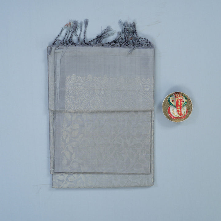 Hayagrivas Grey Handloom Soft Silk Saree KBE2154A3-9