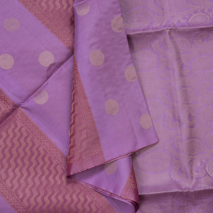 Hayagrivas Lavendar Handloom Soft Silk Saree KBE2154A4-11