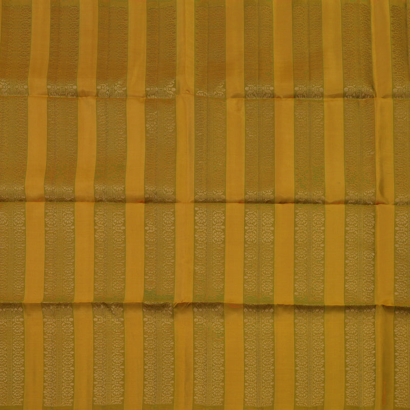Hayagrivas Mustard & Honey Stripes Handloom Soft Silk Saree KBE2154A4-3