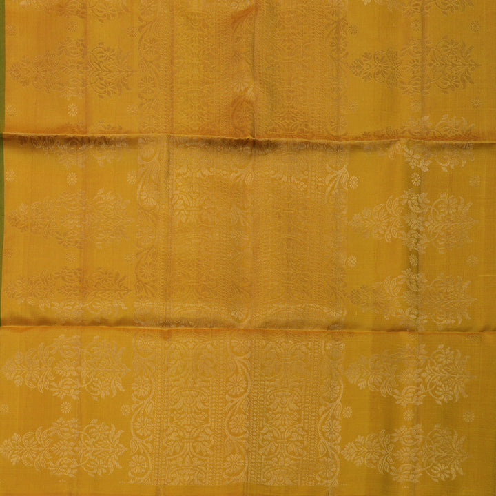Hayagrivas Mustard & Honey Stripes Handloom Soft Silk Saree KBE2154A4-3