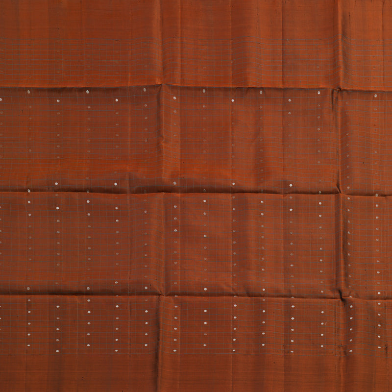 Hayagrivas Rust Brown Handloom Soft Silk Saree KBE2154A7-1