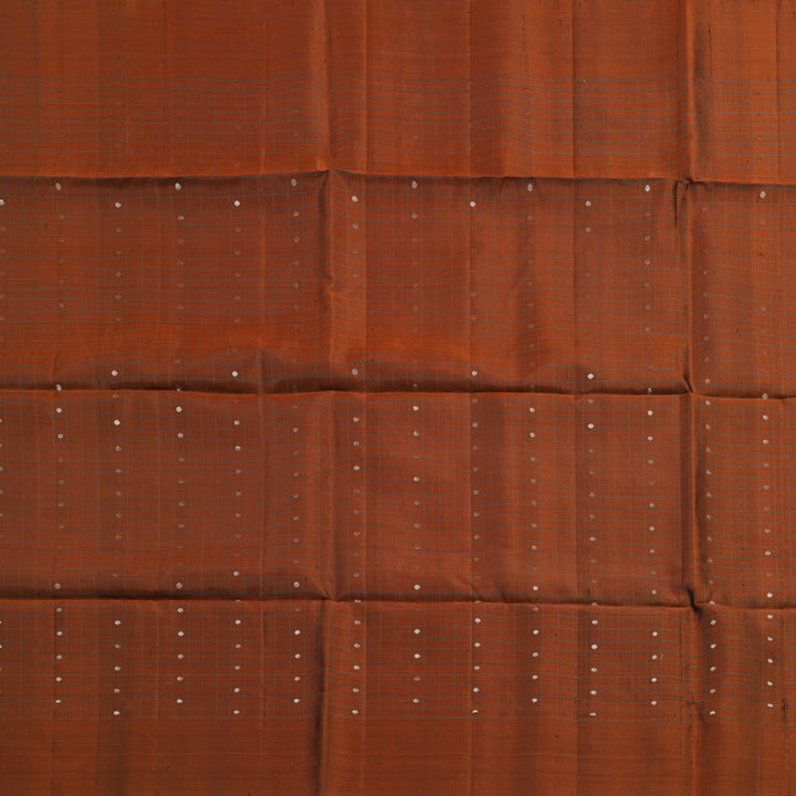 Hayagrivas Rust Brown Handloom Soft Silk Saree KBE2154A7-1