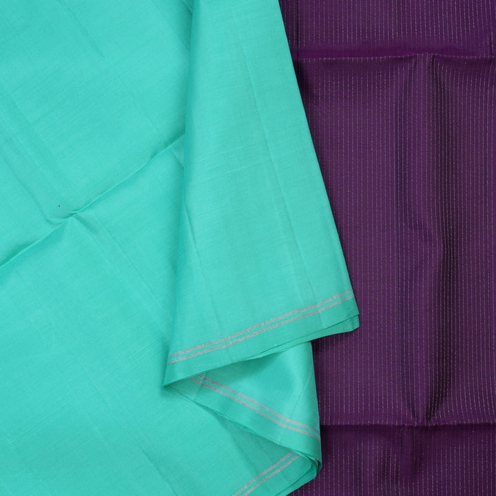 Hayagrivas Sky Blue Handloom Soft Silk Saree KBE2154A8-2