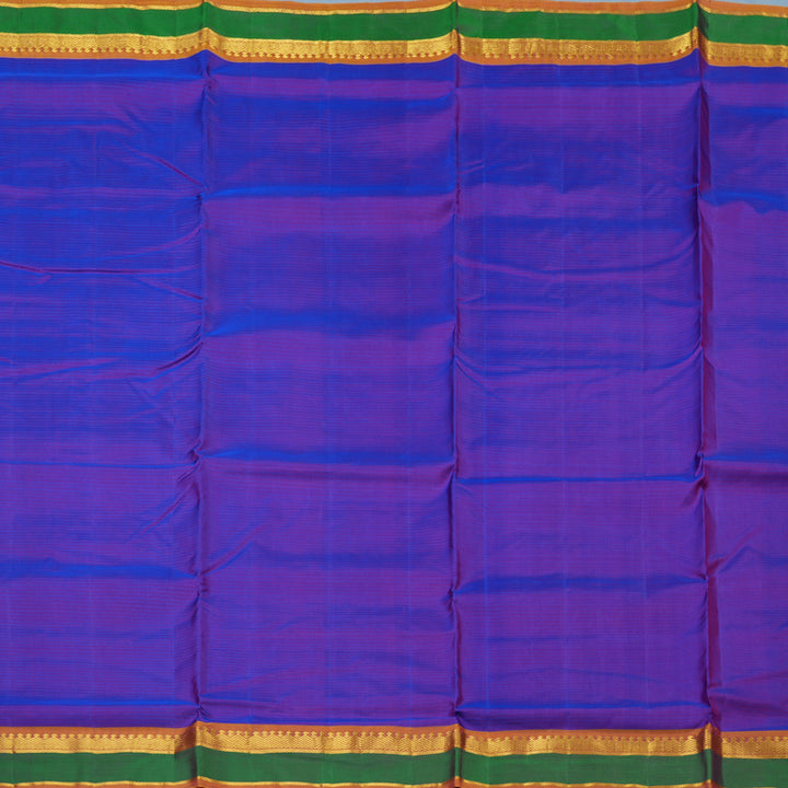 Hayagrivas Handloom Purple Ten Yards Silk Saree with Golden Orange Border KBE2155A4-5