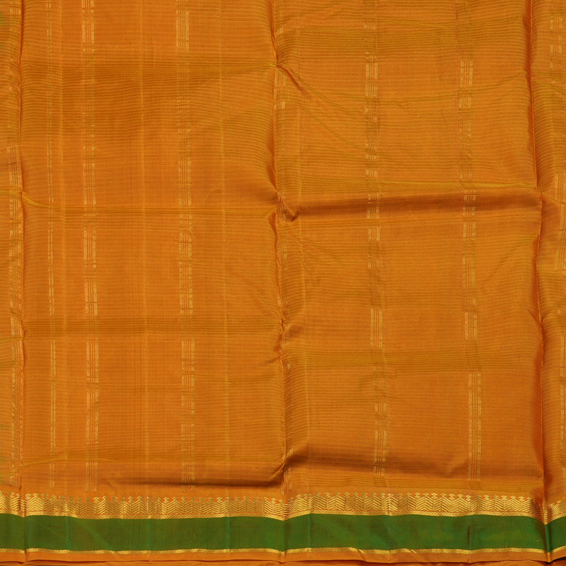Hayagrivas Handloom Sampanga Yellow Ten Yards Silk Saree KBE2155A4-7