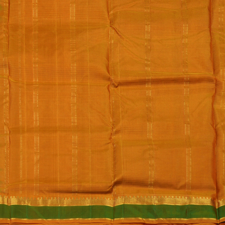 Hayagrivas Handloom Sampanga Yellow Ten Yards Silk Saree KBE2155A4-7