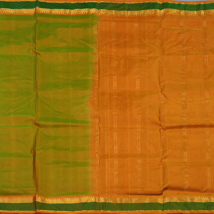 Hayagrivas Handloom Sampanga Yellow Ten Yards Silk Saree KBE2155A4-7