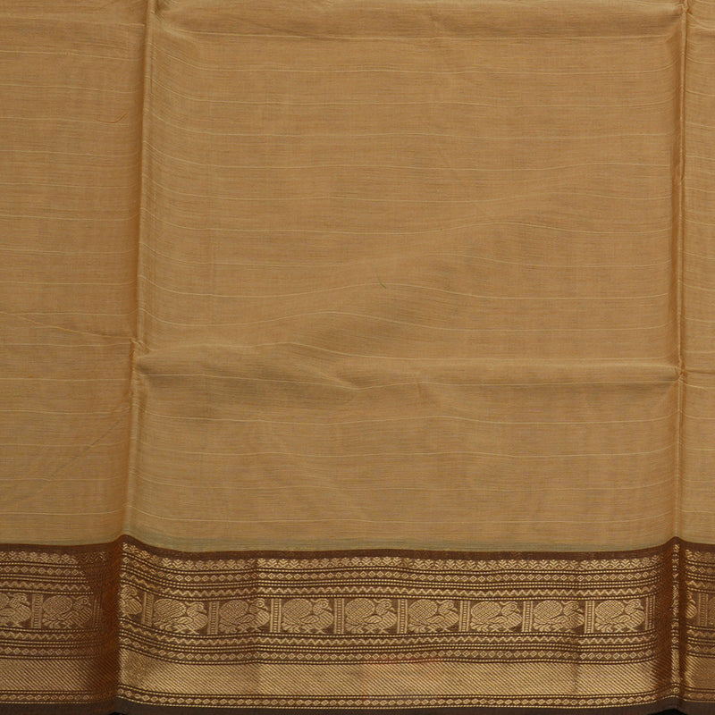 Hayagrivas Khaki Brown Handloom Chettinad Cotton Saree KBE2156A1-33
