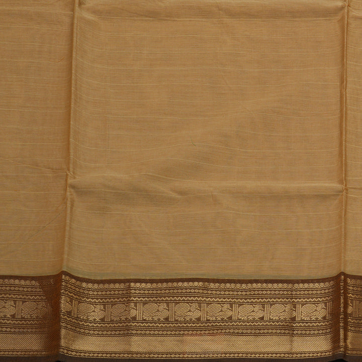 Hayagrivas Khaki Brown Handloom Chettinad Cotton Saree KBE2156A1-33