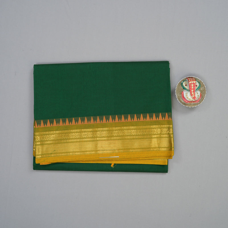 Hayagrivas Bottle Green Handloom Chettinad Cotton Saree KBE2156A1-8