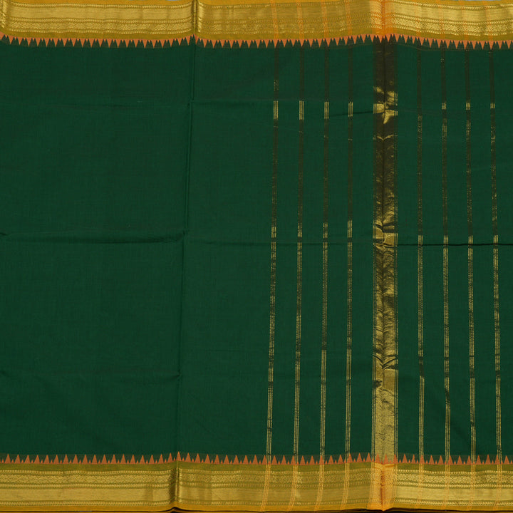 Hayagrivas Bottle Green Handloom Chettinad Cotton Saree KBE2156A1-8