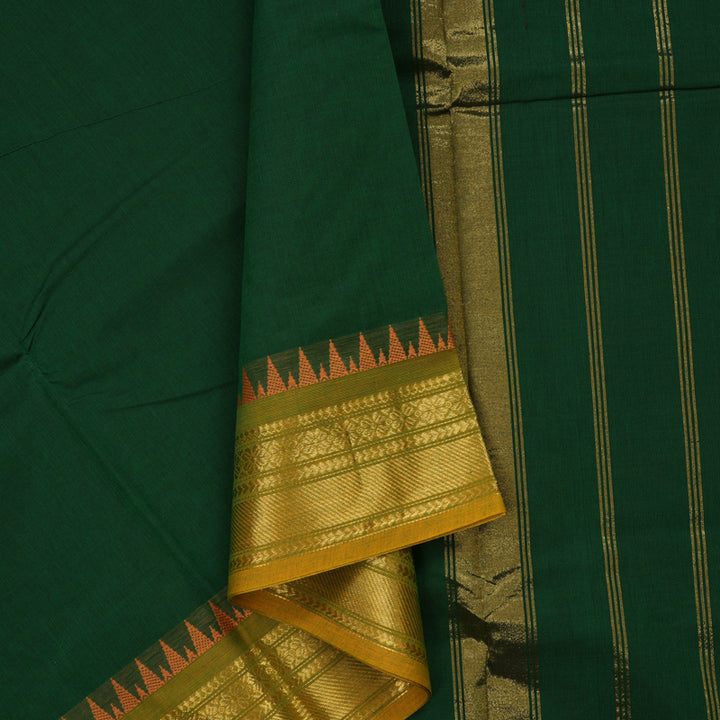 Hayagrivas Bottle Green Handloom Chettinad Cotton Saree KBE2156A1-8