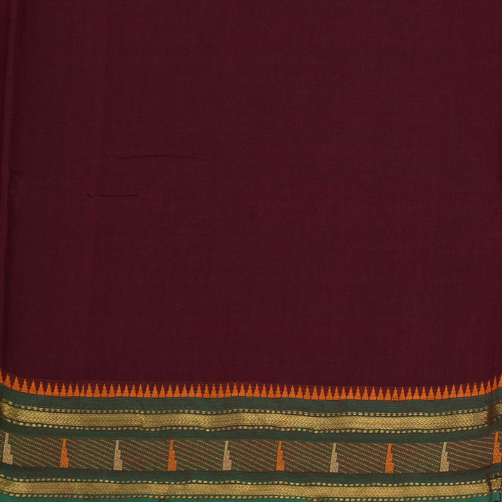 Hayagrivas Maroon Pure Chettinad Cotton Saree KBE2156A2-9