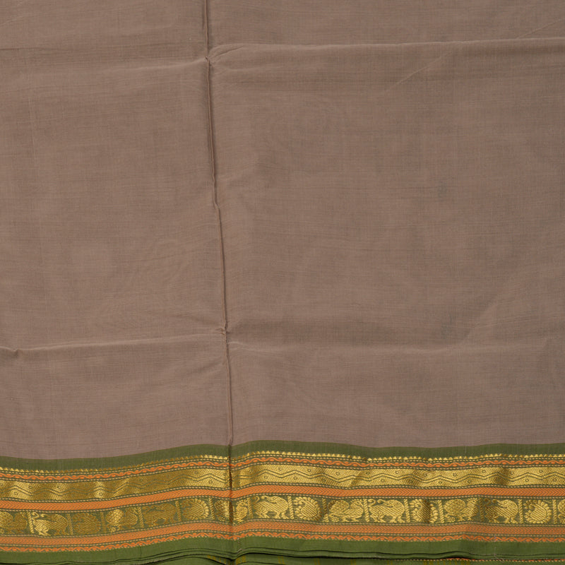 Hayagrivas Light Brown Handloom Chettinad Cotton Saree KBE2156A3-1